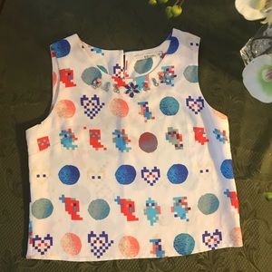 ellison • embellished 4 bit multicolor top
